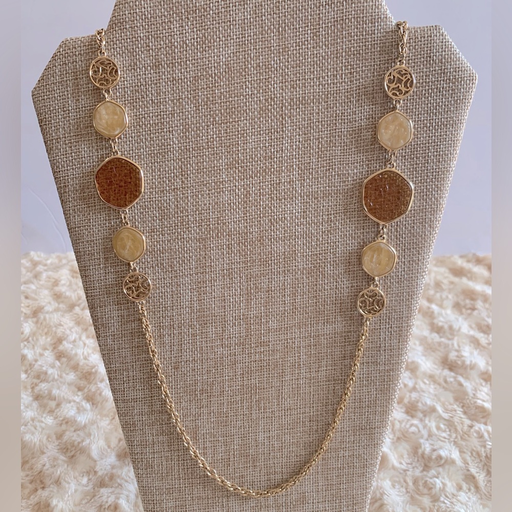 Sarah Coventry Gold Tone Taste Of Honey Necklace